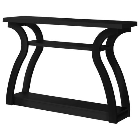 Accent Table, Console, Entryway, Narrow, Sofa, Bedroom, Laminate, Black