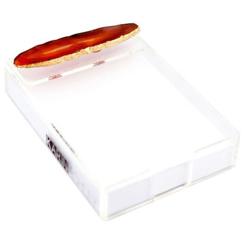 Agate Acrylic Memo Pad, Red