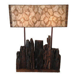 Driftwood Block Lamp - Floor Lamps