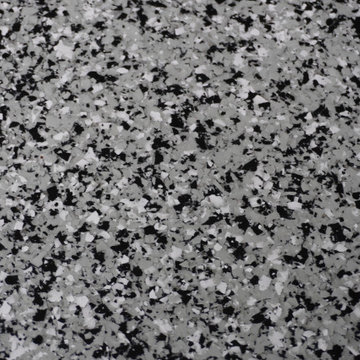 Garage Floor Installation- Granite Blend Color Flakes