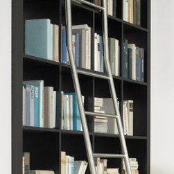Stainless Positionable Library Ladder - Home Decor