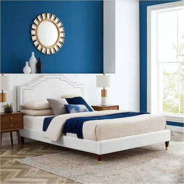 Mod 6851 Whi Modway Furniture Adelaide Adelaide Performance Velvet Twin Platform