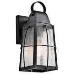 Kichler - Kichler Tolerand Outdoor Wall 1-Light, 5.75"x12", Textured Black, Clear Seeded - Capture the classic appeal of a gas lantern with this 1 light outdoor wall light from the Tolerand Collection. Simple lines create the traditional style while incorporating special details such as curved cage accents and Clear Seededy glass. The perfect addition to the outside of your home.