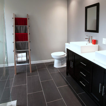 Modern Rustic Bathroom Renovation in Abbotsford, BC.
