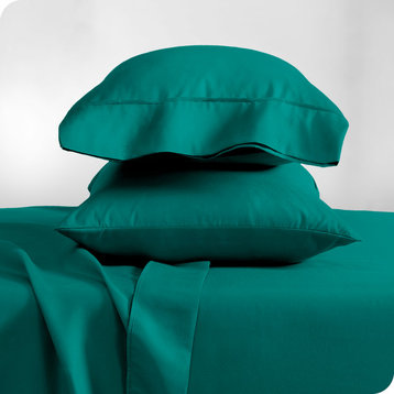 Bare Home Microfiber Pillowcases - Set of 2, Emerald, Standard