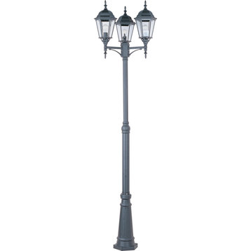 Maxim Lighting 1105BK 3-Light Outdoor Pole/Post Lantern in Black