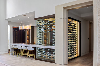 Inspiration for a modern wine cellar remodel in Other