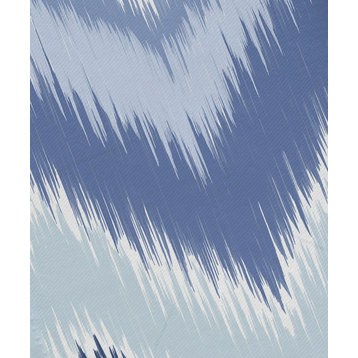 Ikat-Arina Chevron Stripes Print Napkin, Cadet, Set of 4