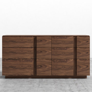 Xander Wide Dresser - Walnut Veneer
