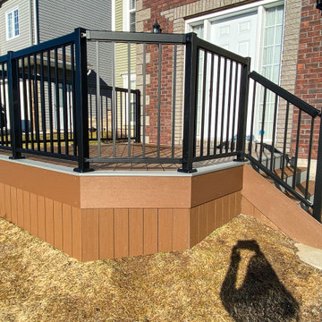 Small Entrance Deck with Black Railings – Nova Scotia, Canada