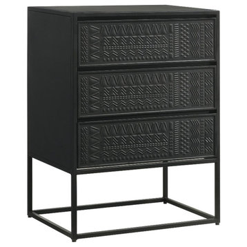 Coaster Alcoa 3-drawer Contemporary Wood Accent Cabinet in Black