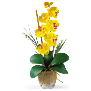 Phalaenopsis Silk Orchid Flower Arrangement, Mauve