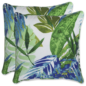 Soleil Blue/Green 16.5" Throw Pillow, Set of 2