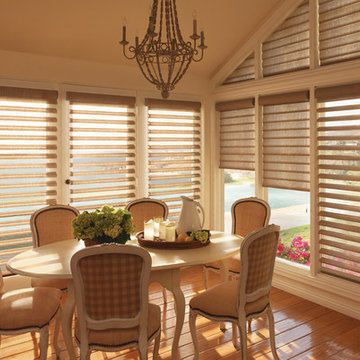 Transitional Breakfast Nook- Hunter Douglas Pirouette