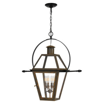 4 Light Outdoor Hanging Lantern-Industrial Bronze Finish - Outdoor Ceiling and