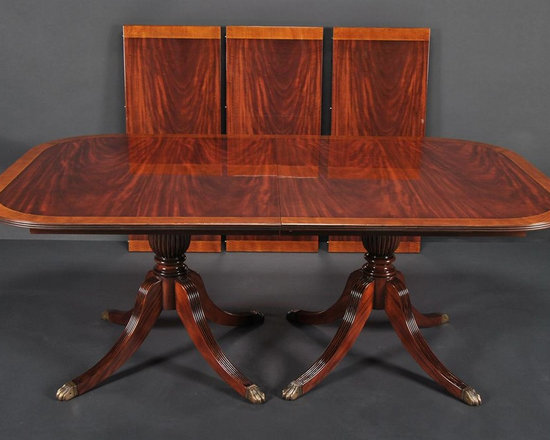 duncan phyfe dining room table, mahogany double pedestal table (ap duncan phyfe dining room table, mahogany double pedestal table (ap