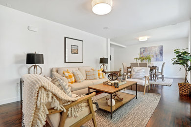 Inspiration for a coastal living room remodel in New York