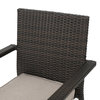 GDF Studio 5-Piece San Tropez Outdoor Dining Set With Cushions, Multi-Brown/Text