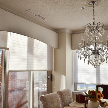 Living Room/Dining Room w/ White Cornices
