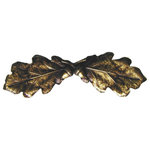 Notting Hill Decorative Hardware - Oak Leaf Pull Antique Brass, Antique Brass - Projection: 7/8"