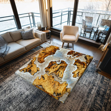 Custom Epoxy River Table-Cunninghamia Meets Ice Crack Resin