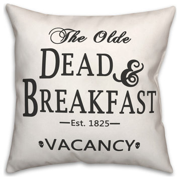 Dead And Breakfast Stripes 16x16 Throw Pillow