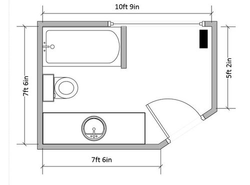 Need help with awkward bathroom layout