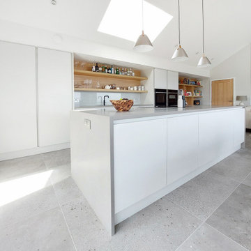 Scandi-style handleless kitchen