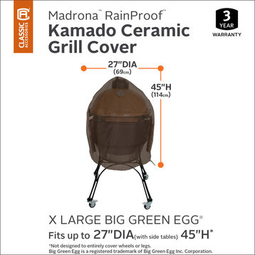 Classic Accessories Madrona RainProof Kamado Ceramic Grill Cover, X-Large