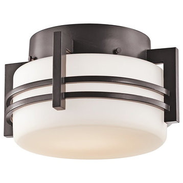 Pacific Edge Outdoor Ceiling 1-Light, Architectural Bronze