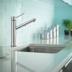 Tilt&trade; Chrome One-Handle Low Arc Pullout Kitchen Faucet - Products