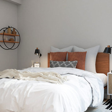 Multi-Functional Modern Mid-Century Bedroom That Maximizes Space