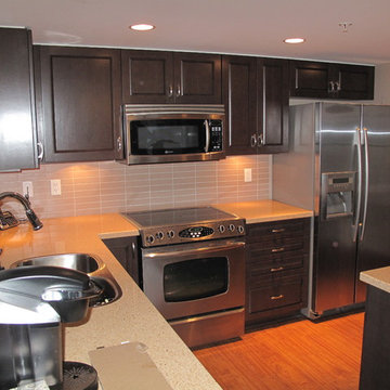 Cabinet Refacing done in Cherry Veneer in Milano Stain
