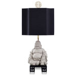 StyleCraft - StyleCraft Concrete And Metal Table Lamp With Light Gray And Black DFL331425DS - Dann Foley - Lifestyle Concrete  Metal Table Lamp - Light Gray  Black Finish - Black Shade