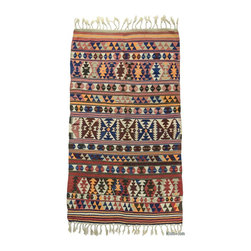 Antique Balikesir Kilim Rug - Area Rugs