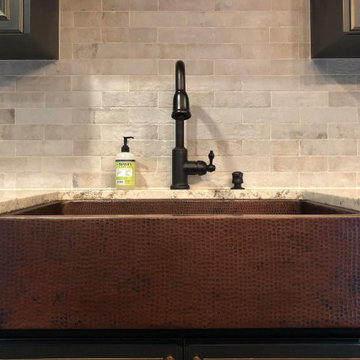 33" Hammered Copper Apron Front Single Basin Kitchen Sink (KASDB33229)