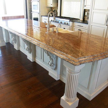Painted Island with Granite Top