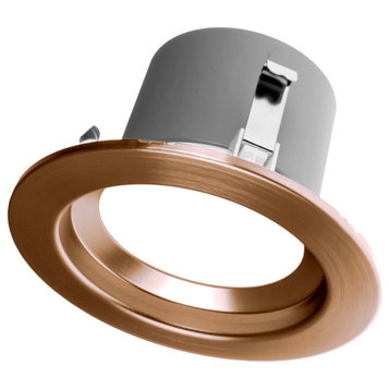 DCR4 LED Recessed Downlight Retrofit Light Fixture, Aged Copper, Smooth, 2700k