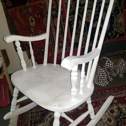 upcycling projects completed - distressed rocking chair - Living Room Furniture