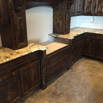 "Copenhagen" Granite Kitchen and Bathroom with "Titanium" Granite Bathrooms