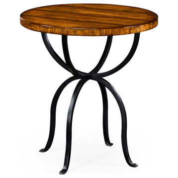 Country Walnut Round Side Table