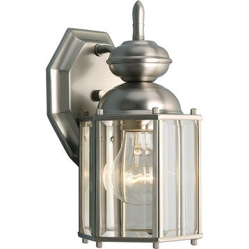 Progress Lighting Brassguard Lantern 1-Light, Wall Lantern, Brushed Nickel
