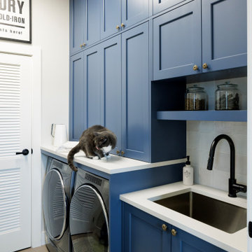 Modern French Country Laundry Room – Victoria BC Interior Design