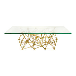 Worlds Away Molecule Gold Leaf Coffee Table - Coffee Tables