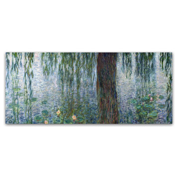 Claude Monet 'Waterlillies Morning' Canvas Art, 20x47