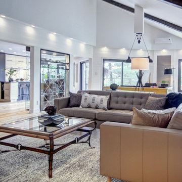 Swimming pool replaced by a family room