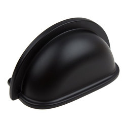 GlideRite Hardware - 3" Classic Bin Pull, Matte Black - Cabinet And Drawer Handle Pulls