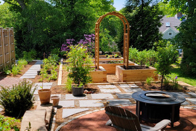 Inspiration for a craftsman patio remodel in Boston