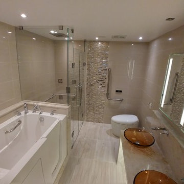Condominium Washroom renovation Handicap accessible