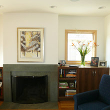 LR windows fireplace